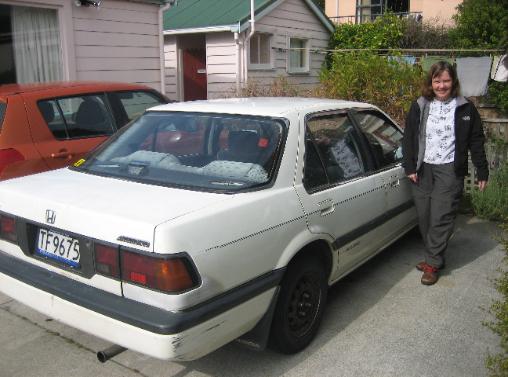 This is the car we bought in NZ -- we call it the White Wizard