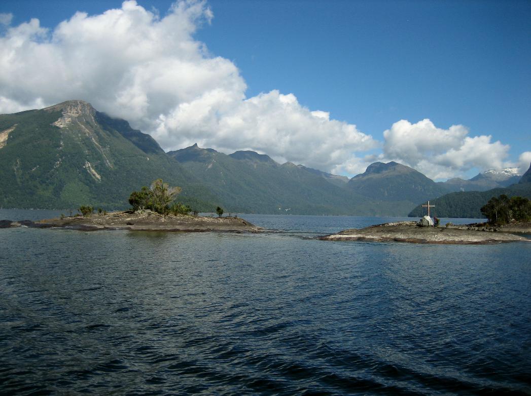 Small islet in Lake Te Anau