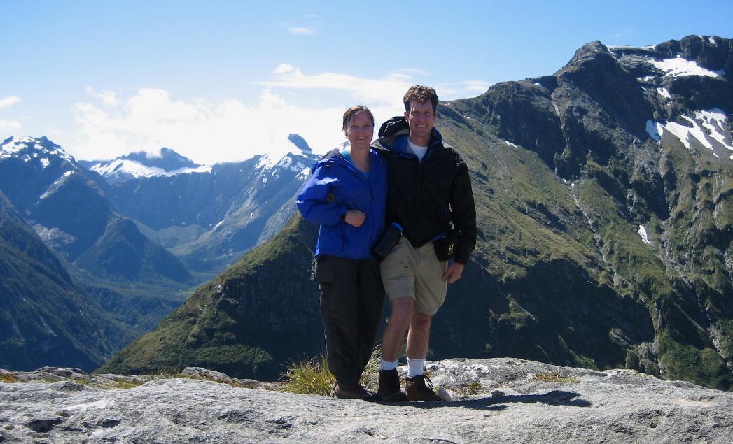 Happy to be here! Mackinnon Pass, highest point on the Milford Track.