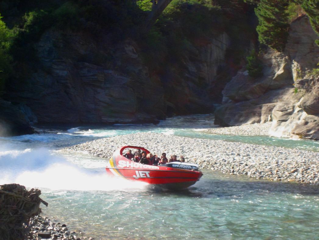 Shotover jet emerging from Shotover Canyon