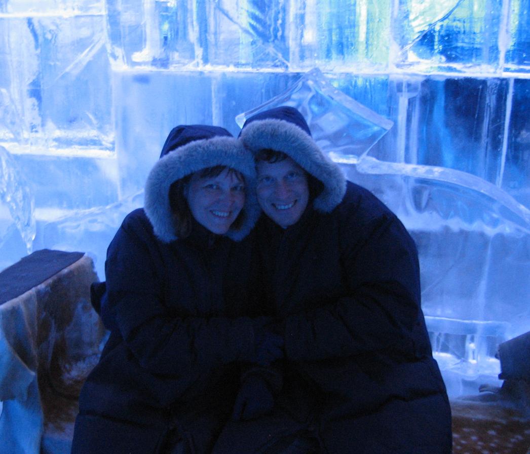 Ice bars are a good excuse to snuggle up with the one you love!